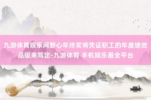 九游体育娱乐网野心年终奖将凭证职工的年度绩效品级来笃定-九游体育 手机娱乐最全平台