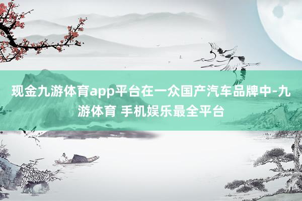 现金九游体育app平台在一众国产汽车品牌中-九游体育 手机娱乐最全平台